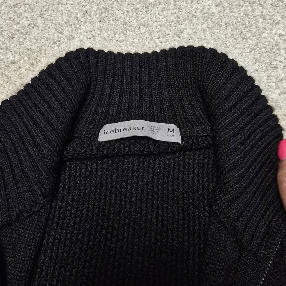Icebreaker Men's Waypoint Long Sleeve Half Zip Knit Sweater 100% Wool Size M‎ - Picture 8 of 10